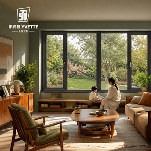 Fenêtre coulissante en aluminium sur mesure, cadre fin et étroit pour une vue panoramique, structure en alliage stable pour la construction de maisons modernes - Product Image 2