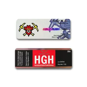 Hoge Kwaliteit 10Ml Flacon Label, Zelfklevende Custom Afdrukken Steroïden Petide Hgh Flacon Label Sticker