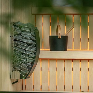 Sauna de Vapor Húmedo Moderna para Exteriores con Luz de Color, de Cedro Rojo, para 4 Personas, con Estufa de Piedras Calientes - Product Image 6