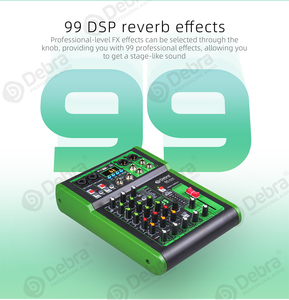 Professional 4-Channel <strong>Audio</strong> Mixer DJ Console Wired <strong>Handheld</strong> Microphone for Stage Studio PC Recording <strong>Audio</strong> <strong>Interface</strong> - Product Image 3