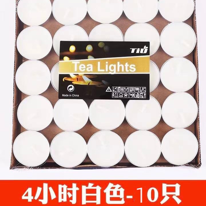 Velas aromáticas, 4 pequeñas, paquete de 10 unidades de 50g.