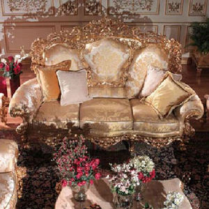 欧式全实木雕花沙发 欧式意式别墅家具丝绸布艺传统客厅套装 - Product Image 3