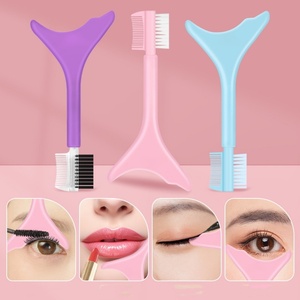 Brosse de contrôle des bords 3-en-1 personnalisée, brosse à sourcils, peigne à cheveux, outil de coiffage et de toilettage, marque privée - Product Image 1