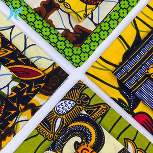Tissu imprimé à la cire de fabrication chinoise, véritable cire africaine Ankara 100% coton pour la confection de vêtements - Product Image 1