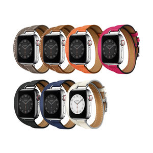 Correa IVANHOE Attelage Double Tour para Apple Watch 10, Correa de Cuero Genuino de 42/38 mm, Brazalete para iWatch Series 5 6 SE 7 8 9 10 - Product Image 2