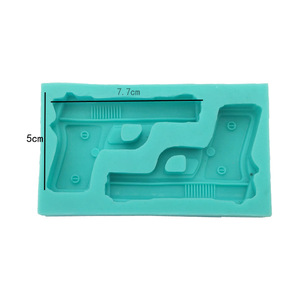 Pistol Fondant Cake Silicone <b>Mold</b> 2 Pieces For DIY Chocolate Baking Tool - Product Image 5