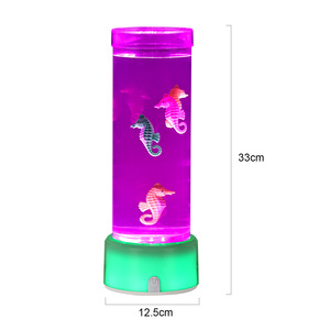 Groothandel hedendaagse design kleine RGB 8-inch cilindrische zeepaardjeslamp nachtlampje dimbaar type-C voeding voor slaapkamer nachtkastje - Product Image 6