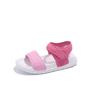 OEM/ODM custom-made 2024 summer new sandals girls and boys solid color beach shoes casual sandals children sandals