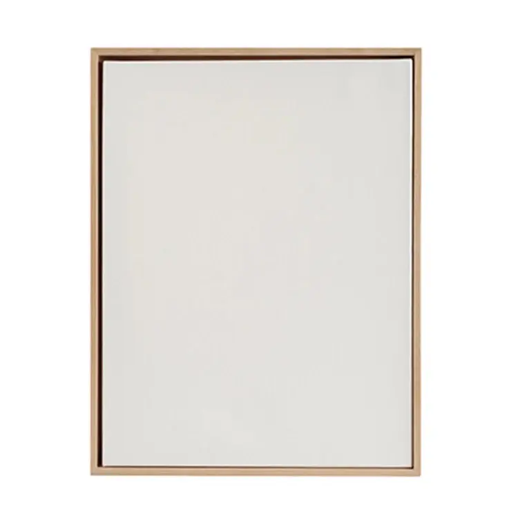 white Float frame for canvas painting for artwork black color moulding 1/4inch wide face the solid wood for the canvas board