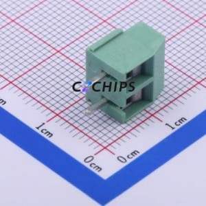 JL126-50002G01 Screw Terminal Block Through hole Component (THT),P=5mm Connector 1x2P 5mm Green Through Hole - Product Image 1