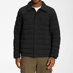 Veste matelassée personnalisée à col rabattu, style urbain, pour homme, d'hiver, décontractée, légère, chaude, coupe-vent, écologique, devant - Product Image 5