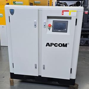 มอเตอร์แม่เหล็กถาวร APCOM VSD คอมเพรสเซอร์สกรูแบบหล่อลื่นด้วยน้ำ ไม่ใช้น้ำมัน 10 แรงม้า 15 กิโลวัตต์ คอมเพรสเซอร์ไร้น้ำมันแบบเงียบสำหรับขาย - Product Image 2