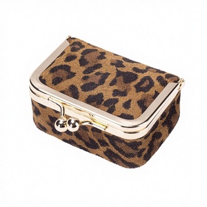 Vintage Genuine Leather Creative Leopard Fashion Trend Waterproof Lipstick Cosmetic Storage Bag Hasps Closure Small Convenient - Product Image 2