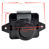 Loquet à bouton-poussoir pour tiroir et porte d'armoire, accessoires de caravane, base carrée en plastique