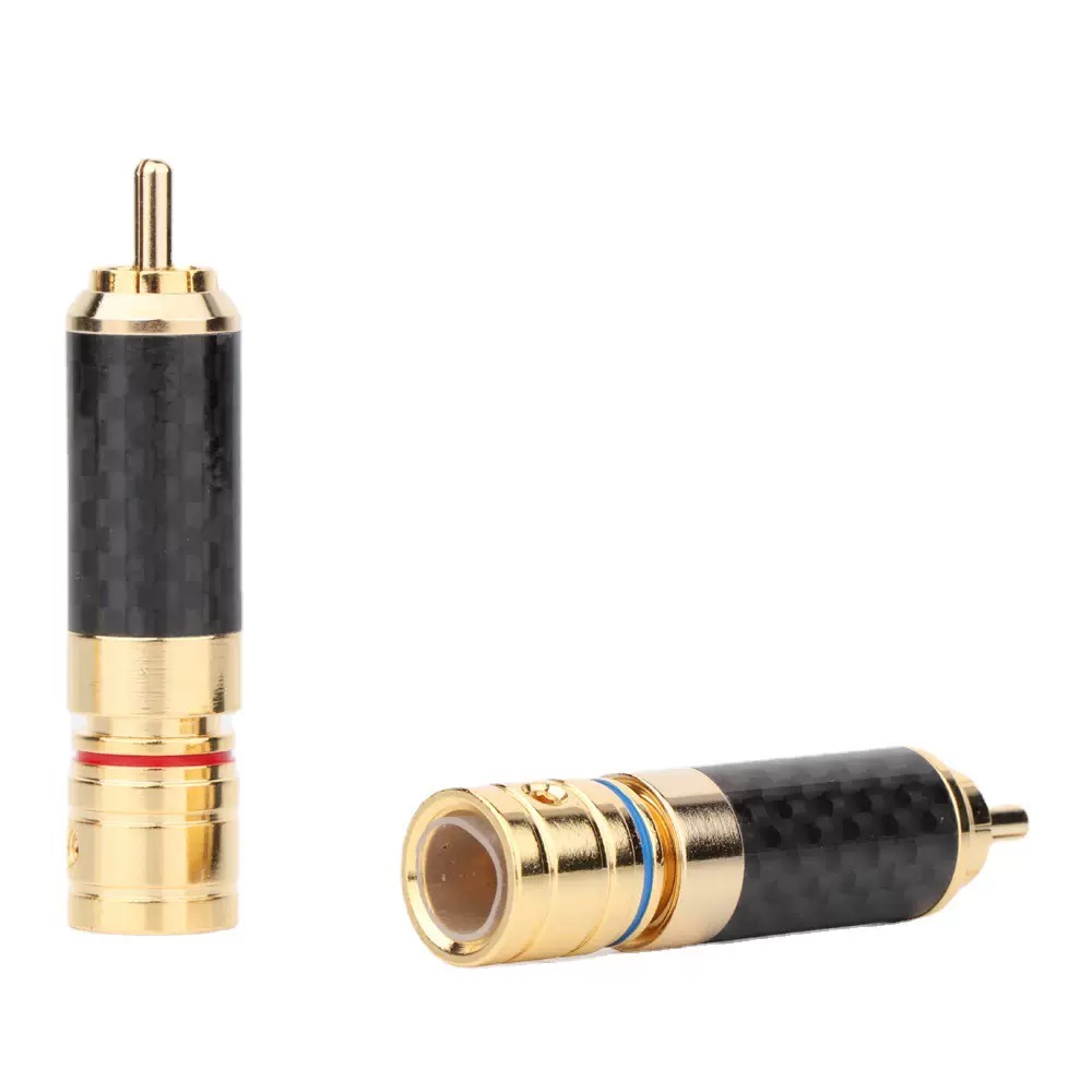 10 Pcs Gold Plated RCA Male Plug Audio Connectors – Solder Type, Phono Plug For DIY Cables