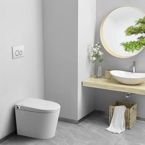 <span class=keywords><strong>WC</strong></span> intelligent automatique en céramique, à poser au sol, avec bidet intégré, télécommande, chasse d'eau 3/6L et séchoir à air chaud - Product Image 3