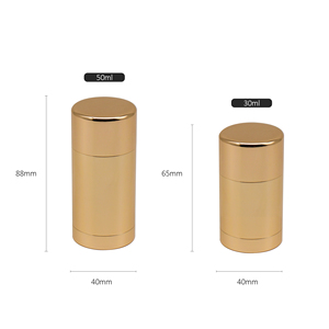Hộp đựng son khử mùi/kem chống nắng dạng thỏi kim loại hợp kim kẽm, thân xoay, có thể tái sử dụng, thân thiện với môi trường, có thể tái chế, trọng lượng 30g/50g - Product Image 4