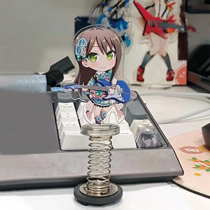 Bande dessinée nouveauté acrylique figurine printemps secouant debout signe décoration amusant Anime <span class=keywords><strong>Fans</strong></span> soulagement Stress maison chambre artisanat plastique - Product Image 3