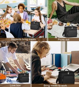 Customize Lunch Bag Work Office Picnic Beach Insulated Lunch Cooler Bag for Adult Lunch Bag with Adjustable Shoulder Strap - Product Image 6
