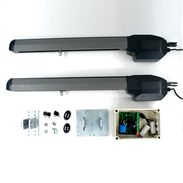 Automatic AC220V/110V Powerful Electric Motor Swing Gate Opener Double Linear Arm 500KG*2 Kit
