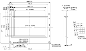 Solución de pantalla de módulo Lcd gráfico Wisetip Support Multi Series Vg240X128A con controlador Uci6963C - Product Image 6