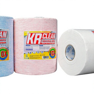 Rouleau de lingettes industrielles non tissées OEM en vrac pour exportation KRCLEAN 30x30cm 320 feuilles Chiffons de nettoyage pour machines de salle blanche Direct Vietnam - Product Image 1
