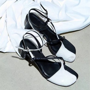 Sandalias de Moda para Mujer, Diseño Personalizado con Punta Cuadrada, Estilo de Diseñador, Sandalias de Verano con Tiras Cruzadas, Tacones Altos de 8 cm - Product Image 6