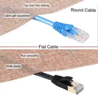 Cable Cat 7 32AWG Flat Cable Cat 7 Network Ethernet SSTP Communication Cable