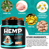 Friandises calmantes pour chiens à marque privée, 150 bouchées, supplément avancé au chanvre, friandises molles apaisantes pour la relaxation et le soulagement de l'anxiété et du stress chez les chiens