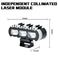 Phares LED de moto en forme de chauve-souris de qualité supérieure, 2/3 lentilles, blanc jaune avec feux antibrouillard RGB pour moto, VTT, UTV, camions