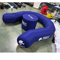 Canapé gonflable en forme de U résistant à l'eau, durable, imprimé par transfert thermique avec marquage personnalisé, OMEGA, scellé à l'air, pour l'extérieur/l'intérieur