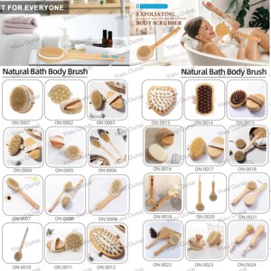 En stock Brosse <span class=keywords><strong>de</strong></span> <span class=keywords><strong>bain</strong></span> ovale en bois et sisal à poils naturels pour le dos et la douche - Product Image 5