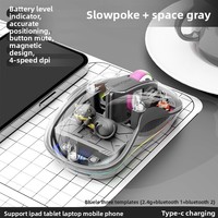Souris optique M333 à trois modes pour ordinateur portable ergonomique, rétroéclairage RVB, rechargeable, pour droitiers, design 3D