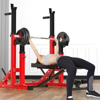 Rack de musculation pliable en acier, support pour haltères, banc de musculation réglable, barre de musculation - Design moderne et plat, multifonctionnel pour l'entraînement de musculation