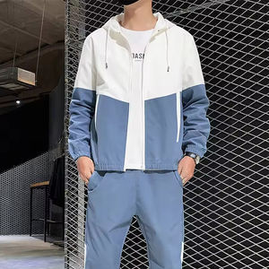 Di alta qualità da uomo multicolore manica lunga oversize felpe con cappuccio Set di pantaloni Casual Fitness Outdoor Set abbigliamento sportivo da uomo - Product Image 2