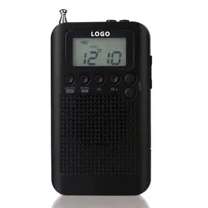 Penjualan laris murah Mini Digital Display saku Radio AM FM Radio portabel 40mm Driver Speaker ringan elemen musik portabel