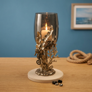 Candelabros de cristal de diseño elegante con votivos de metal de calidad superior para juego de portavelas votivo de luz parpadeante suave - Product Image 5