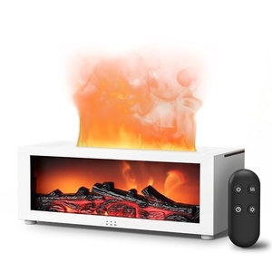 New Flame Aromatherapy Diffuser Essential Oils <b>USB</b> Ultrasonic Desktop Home Remote Control Simulation Fireplace Household - Product Image 1