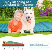 Matelas de camping gonflable avec pompe à pied intégrée, tapis de couchage ultraléger pour le camping, la randonnée et les voyages