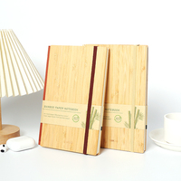 Agenda Ecológica Reciclada A5 con Tapa Dura de Madera, Cuaderno con Cubierta de Bambú Personalizada, Carpeta de Presentación, Diario, Regalos para Estudiantes