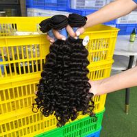 Excellent Qualité Cheveux Humains Vierge Brésiliens Remy Grade Ondulés Naturels Profonds, Lots de Tissages Sans Produits Chimiques, Double Trame Faite à la Machine, Sans Déshydratation