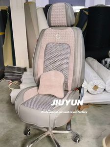 Coprisedili universali personalizzabili in seta di ghiaccio-tessuto Oxford antigraffio con cuciture rinforzate per camion/suv - Product Image 5