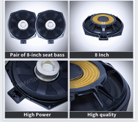 Caisson de basses pour BMW Universal F20 F22 F25 F10 F11 F30 F11 3GT F47 F45 F46 F39 X1 X3 2 4 8 pouces Bass in the Car Woofer Speakers