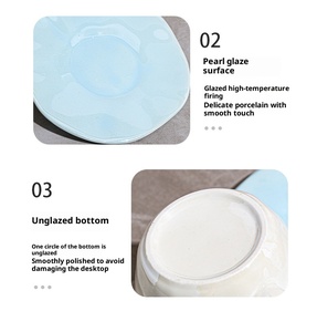 Set Tazza e Piattino in Ceramica Riutilizzabile da 380ml, Stile Nordico Minimalista con Design a Fiocco, per Caffè e Tè del Pomeriggio - Product Image 6