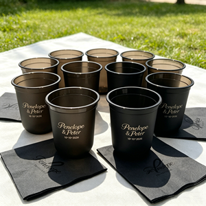 Gobelet en plastique en forme d'œuf pour mariage, 14oz, 16oz, 10oz, givré transparent, jetable, pour smoothie, en PP rigide, pour thé au lait, noir et or, personnalisable - Product Image 1