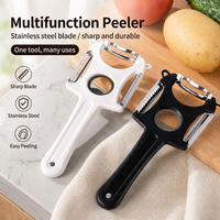 5-in-1 multifunctionele scherpe mesjes groente- en fruit schiller, julienne snijder, maispeller, flesopener, fruitmes voor groothandel