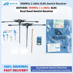 Récepteur Gemini double bande BAYCK 900 MHz 2,4 GHz 915 MHz ELRS ExpressLRS RX TCXO FPV Racing Longue portée Drone à aile fixe Métal - Product Image 5