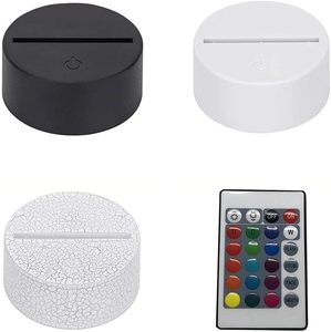 Modern Electric LED <b>Lamp</b> Bases for 3D Night <b>Light</b> Plastic Black <b>Touch</b> & Remote Control RGB Dimmable - Product Image 4