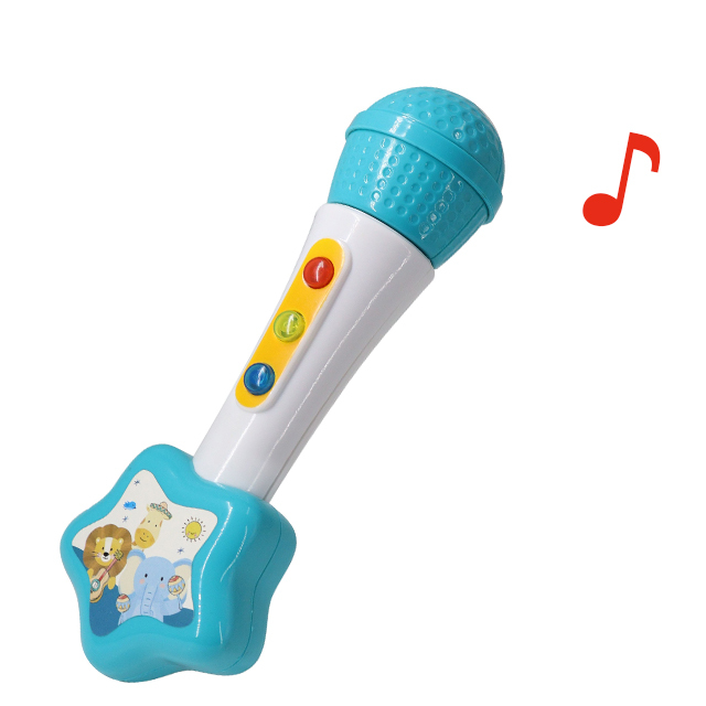MILI Lighting Musical Microphone Set Plastic Toy Karaoke MICROFONO with Microphone Lighting Melodies and Sound Effects