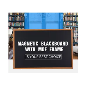 יצרן מפעל מותאם אישית מסגרת עץ מגנטי לוח שחור לכיתה בית ספר חינוך הודעת הודעה לוח הודעה